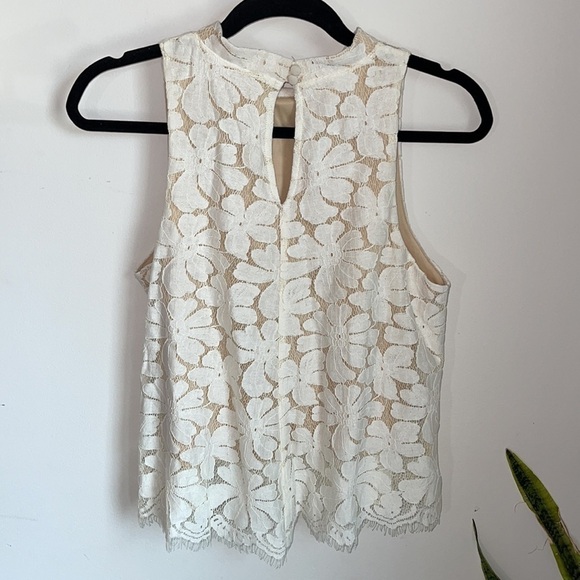 Alya Lace High Neck Tank Top Blouse - Picture 2 of 5